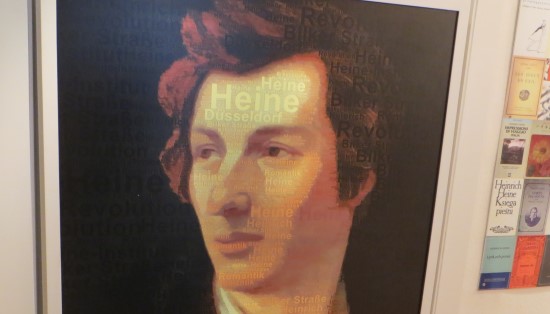 Heinrich Heine Portrait - man erkennt bereits einzelne Worte